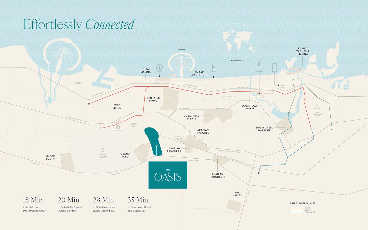 Mareva at The Oasis Location Map