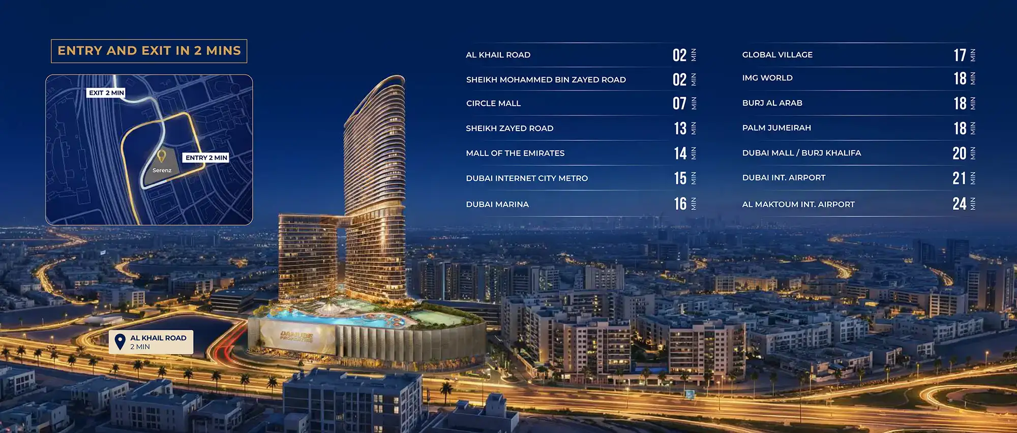 Serenz by Danube at JVC Location Map