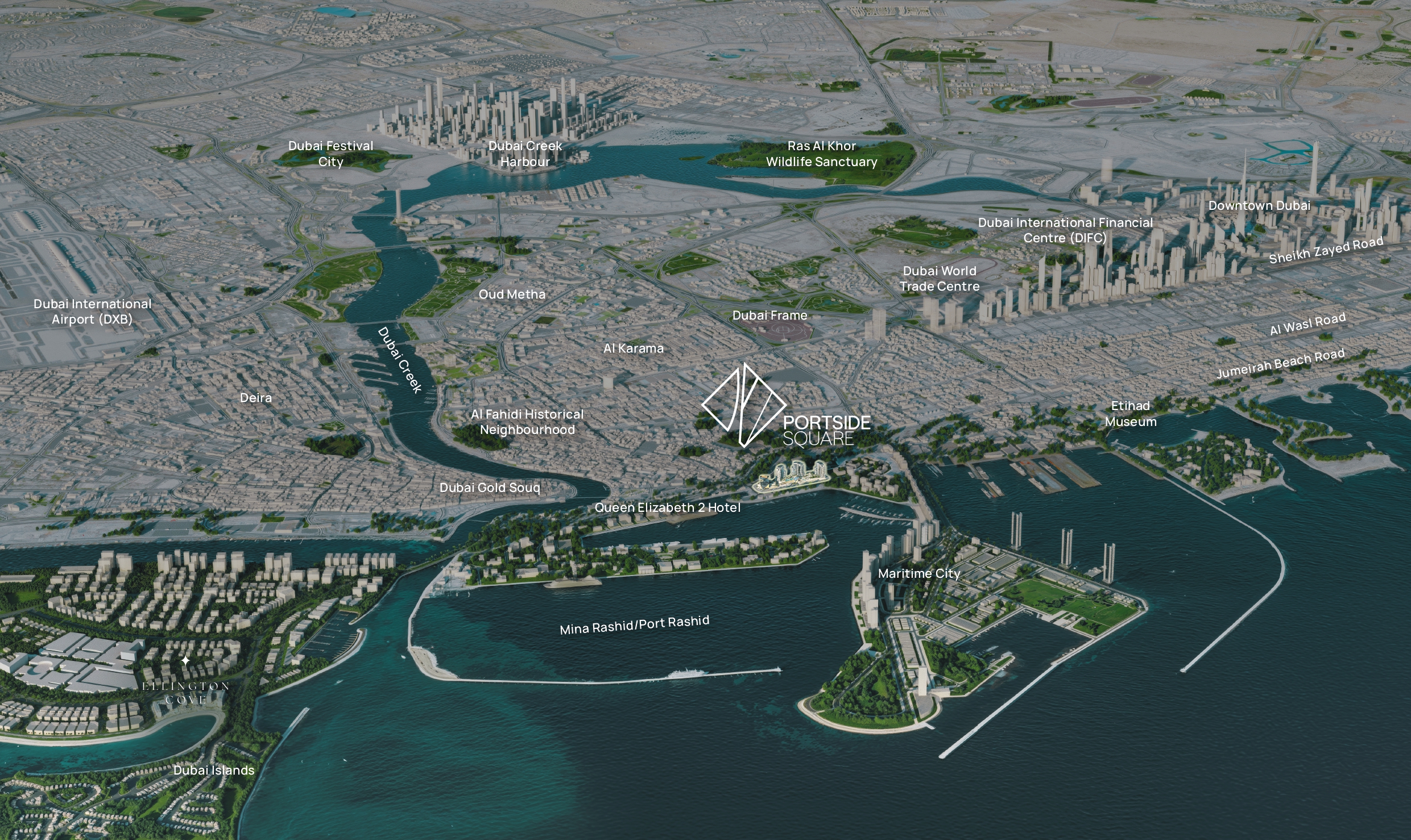 Portside Square at Mina Rashid Location Map